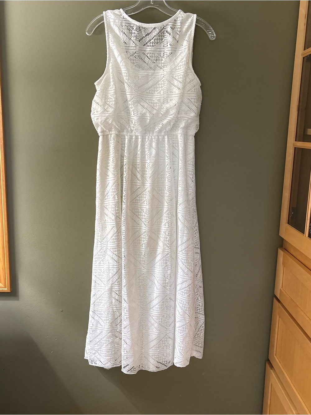LIKE NEW J GEE WHITE SLEEVELESS LACE DRESS SIZE S - Picture 3 of 12